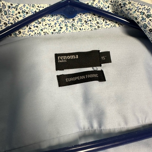 Renoma Paris Light Blue Button Up Dress Shirt - Picture 4 of 4